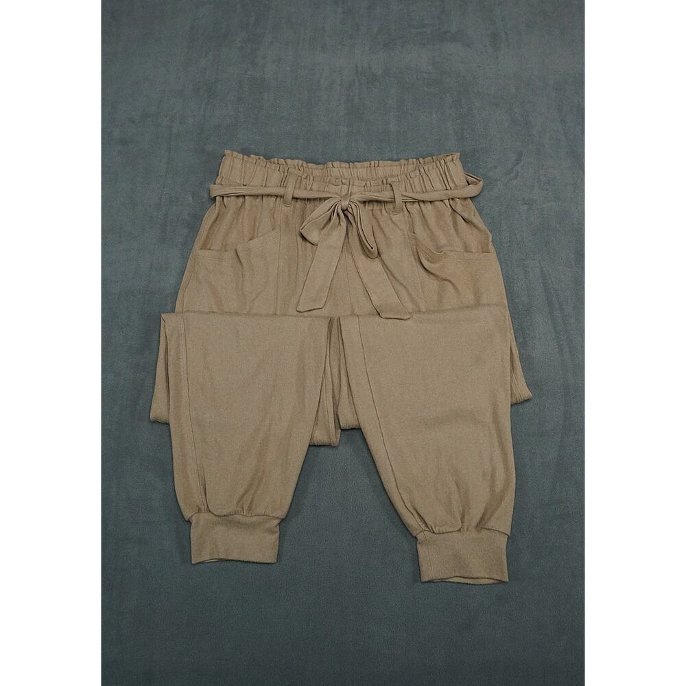 Gibsonlook Women Beige Jogger Pants Elastic‎ Waist Size XL Stretch - Picture 3 of 9